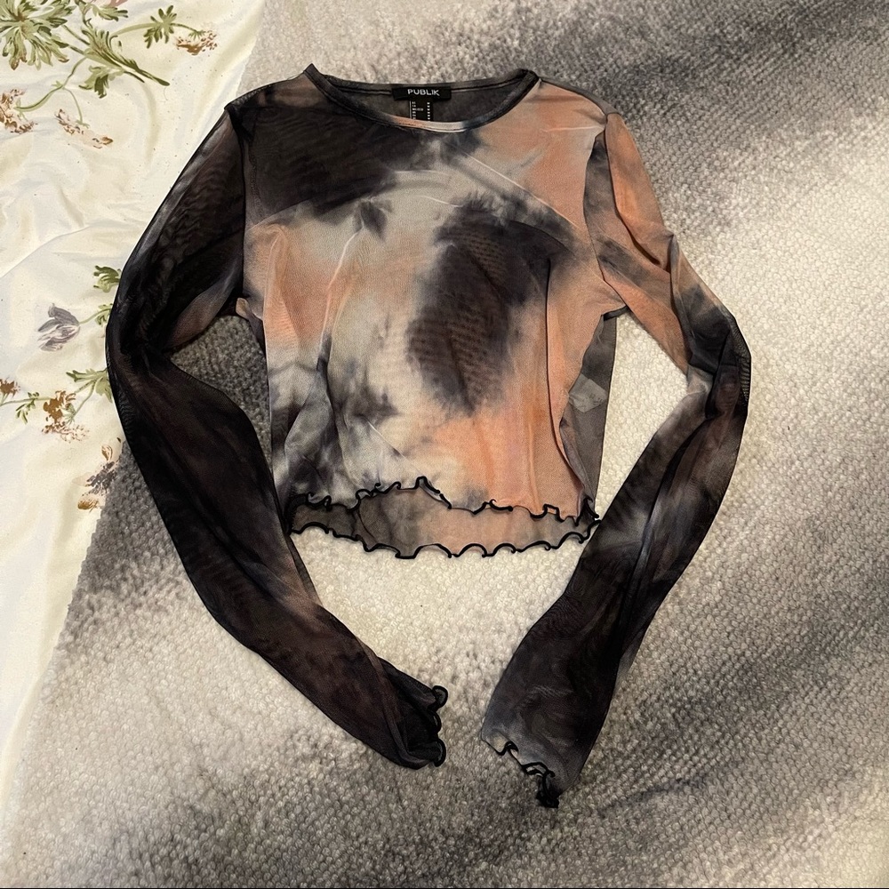 Publik Tie-Dye Mesh long sleeve